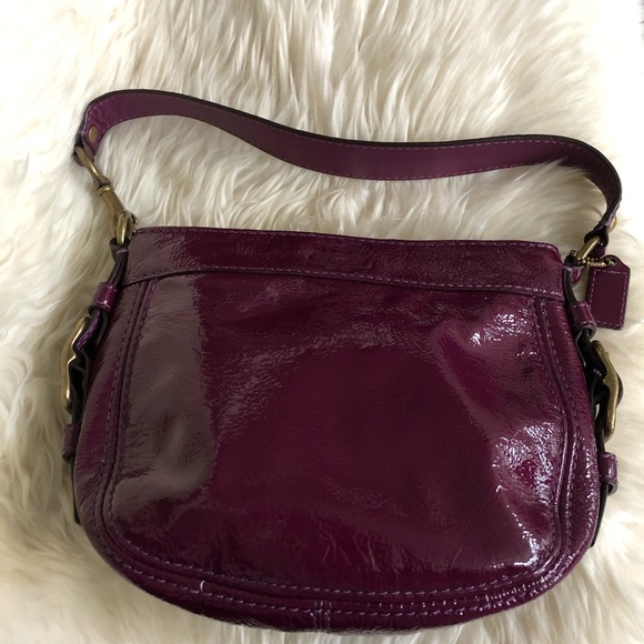 Purple Cranberry Coach Patent Leather Mini Bag - Picture 16 of 16